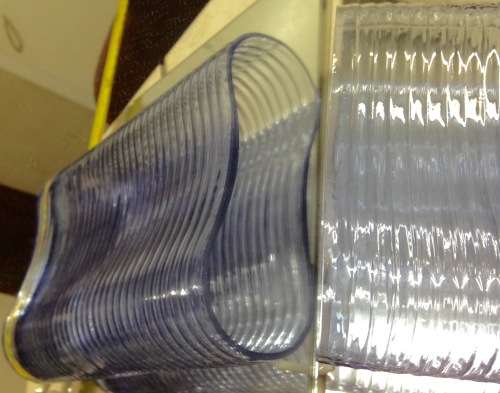 VASE CoboltGlassGraduatinglighterHorizontal RibL@@K atMy BUY NOW*NO WAITING*GREAT COUNTRY HOME DECOR