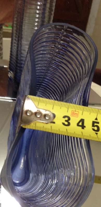 VASE CoboltGlassGraduatinglighterHorizontal RibL@@K atMy BUY NOW*NO WAITING*GREAT COUNTRY HOME DECOR