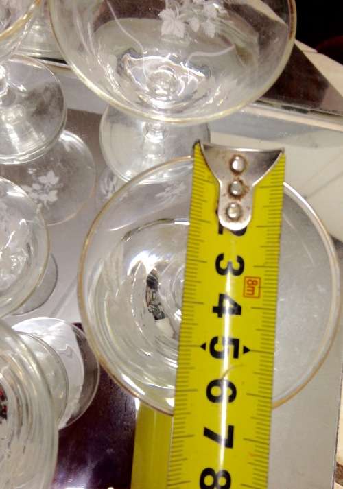 !!!RARE!!! 5 small art deco Sherry glasses black base +tray LooK at My Buy Now Listings No Waiting