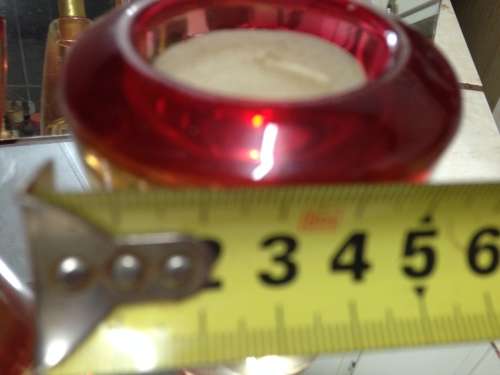 Vintage 3 Hand Blown Candle Sticks Red Gold Use both Ends