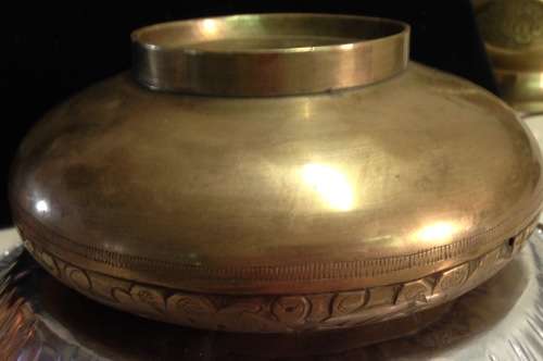 BRASS - Vase ROSE Bowl+TEA POT