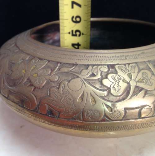 BRASS - Vase ROSE Bowl+TEA POT