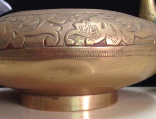 BRASS - Vase ROSE Bowl+TEA POT