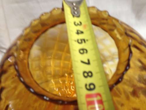 Circa1950/60s Large Amber Glass Hanging Globe Ball Shade LooK at All My Buy Now Listings No Waiting