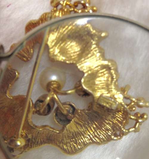 Brooch Genuine Pearl Setting Rolled Gold back catch missing LOOK At My BUY NOW items NO WAITING
