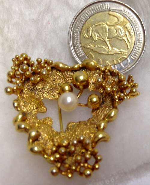 Brooch Genuine Pearl Setting Rolled Gold back catch missing LOOK At My BUY NOW items NO WAITING