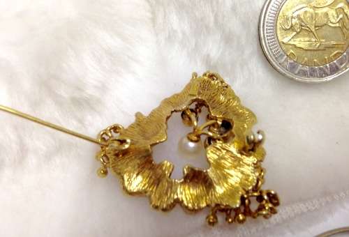 Brooch Genuine Pearl Setting Rolled Gold back catch missing LOOK At My BUY NOW items NO WAITING
