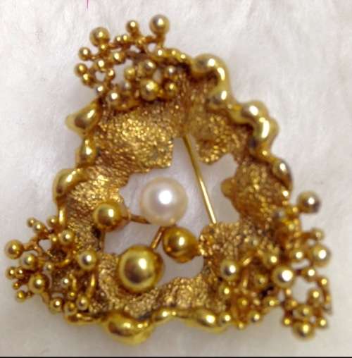 Brooch Genuine Pearl Setting Rolled Gold back catch missing LOOK At My BUY NOW items NO WAITING