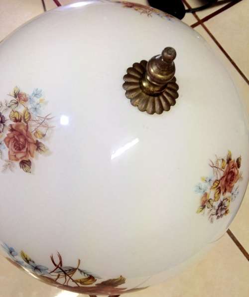 Circa1930 Art Deco Glass Hanging Globe Ball Shade