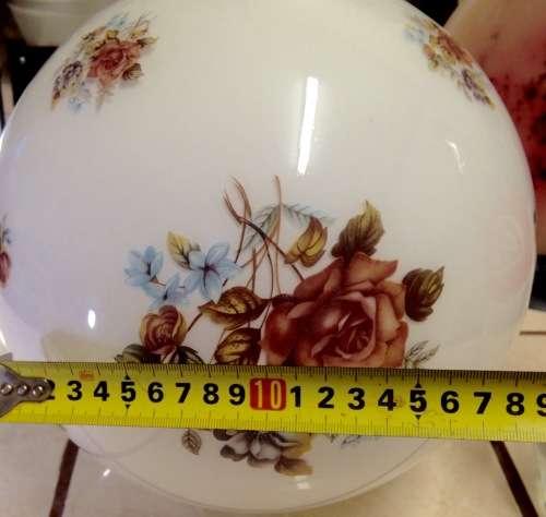 Circa1930 Art Deco Glass Hanging Globe Ball Shade