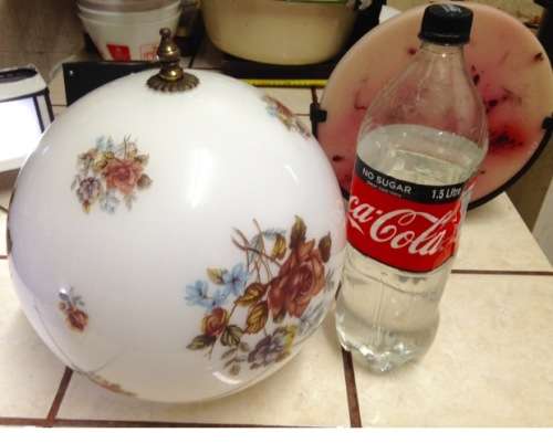 Circa1930 Art Deco Glass Hanging Globe Ball Shade