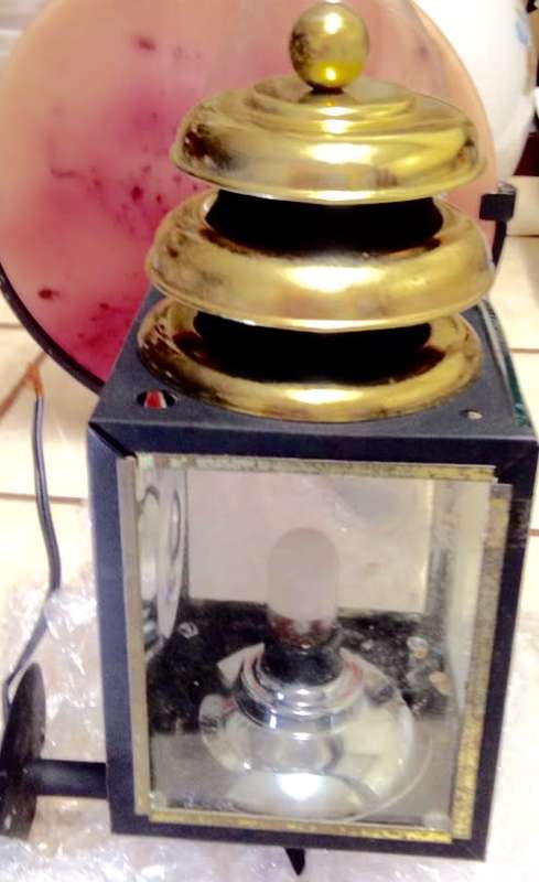 Lamp Metal Glass - Wall Sconce Carriage style * LooKatMyBUY NOW*NO WAITING*GREAT COUNTRY HOME DECOR