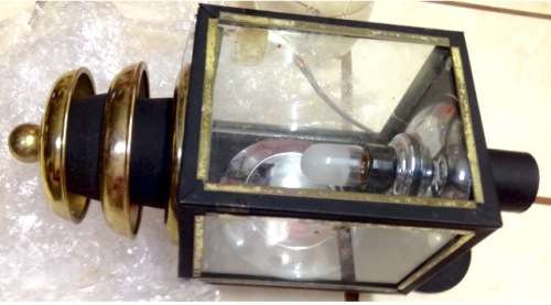 Lamp Metal Glass - Wall Sconce Carriage style * LooKatMyBUY NOW*NO WAITING*GREAT COUNTRY HOME DECOR