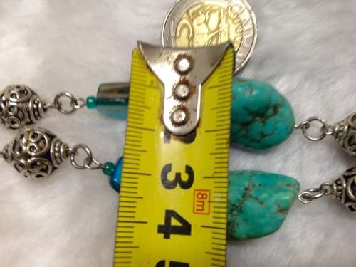 TORQUOISE Chunky howlite Stones NECKLACE Tibetan style spacersLOOK At My BUY NOW LISTINGS NO WAITING