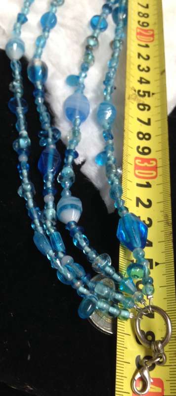 Bib NECKLACE ITALIAN 4 strands Lampwork GLASS BEADS LOOK At My BUY NOW LISTINGS NO WAITING