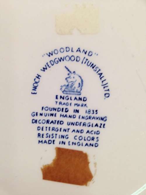 ENGLAND`Wedgewood`Ceramic Plate