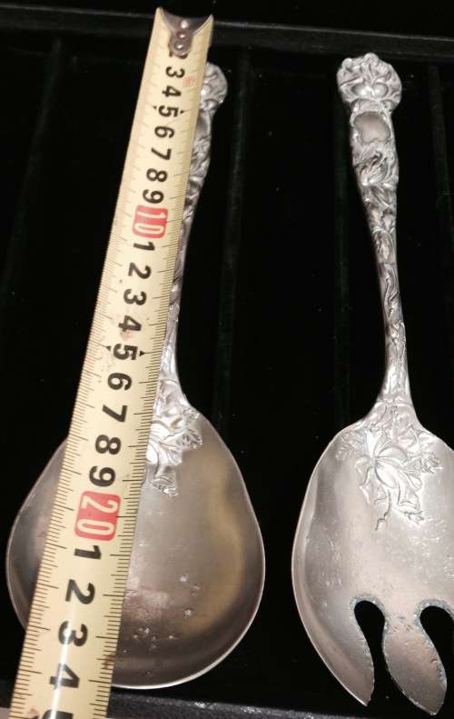 Salad Servers - EPNS Ornate made in Italy in a box LOOK At All My BUY NOW listings NO WAITING