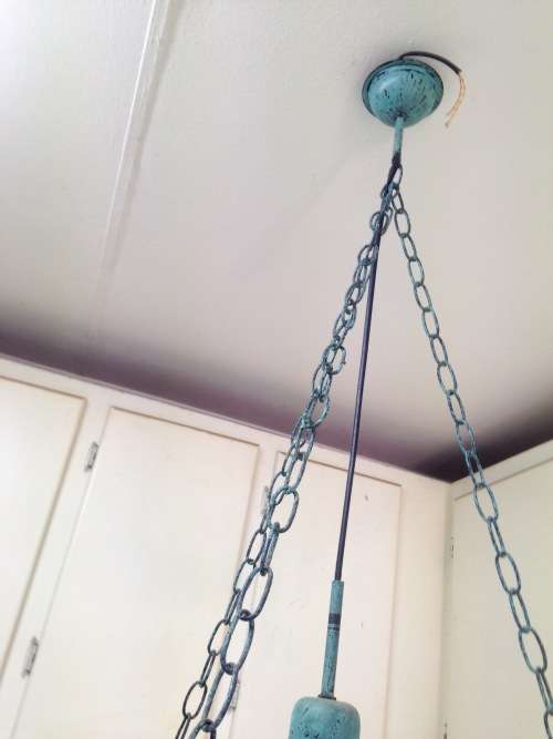500mmDiameter Single Bulb PendantCHANDELIER metal Glass marbled Shade