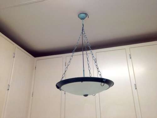 500mmDiameter Single Bulb PendantCHANDELIER metal Glass marbled Shade