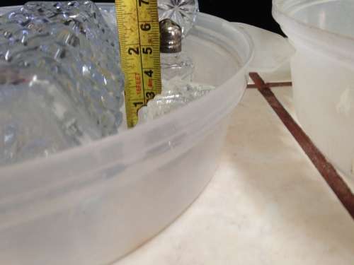 Cut Glass Crystal Oil+Vinegar Condiment set 2 decanters 2 salts EPNS lidLOOK At My BUY NOW LISTING