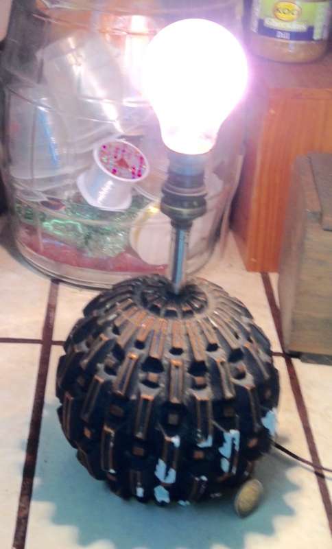 Lamp base - Table lamp Working Troika style distressed Look at My BUY NOW Listings NO WAITING