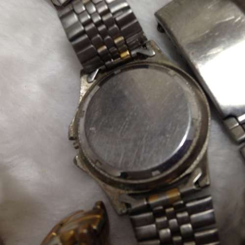 Lovely Old wood box + 3 Watches For SPARES Showing ware
