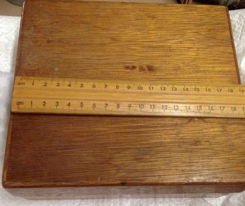 Lovely Old wood box + 3 Watches For SPARES Showing ware