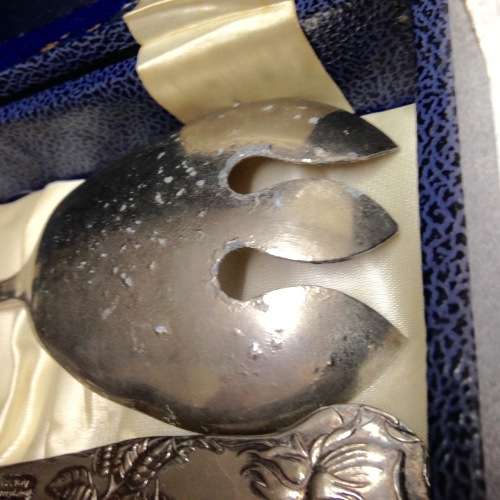 Salad Servers - EPNS Ornate made in Italy in a box LOOK At All My BUY NOW listings NO WAITING