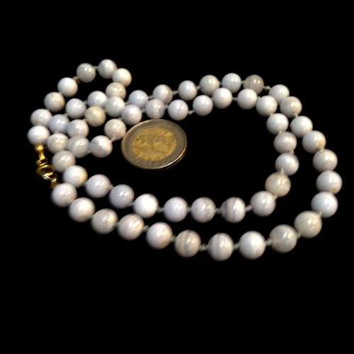 Necklace blue lace Agate gem stones Look at my Buy Now No Waiting