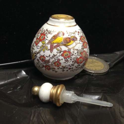 1xTERRACOTTA Ceramicbox24K GOLD TRIM+Greek empty 1ceramic perfume bottle