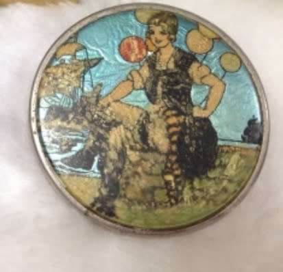 Butterfly wing compact attributed to Thomas L Mott UK look at my Buy Now listings No Waiting