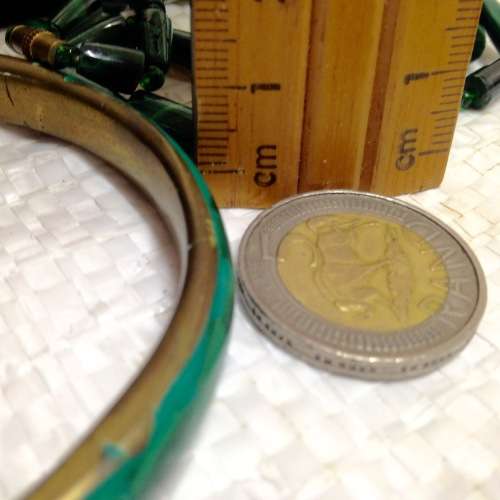 BANGLE Malachite SEMI PRECIOUS GEM STONE GREEN made in Turkey