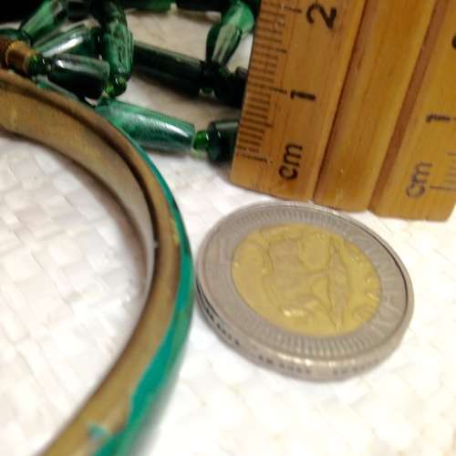 BANGLE Malachite SEMI PRECIOUS GEM STONE GREEN made in Turkey