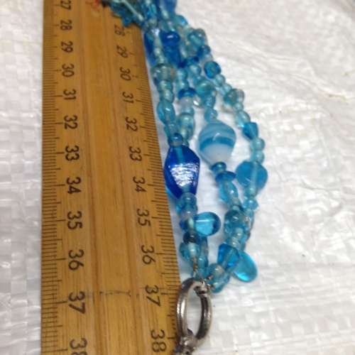 Bib NECKLACE ITALIAN 4 strands Lampwork GLASS BEADS LOOK At My BUY NOW LISTINGS NO WAITING