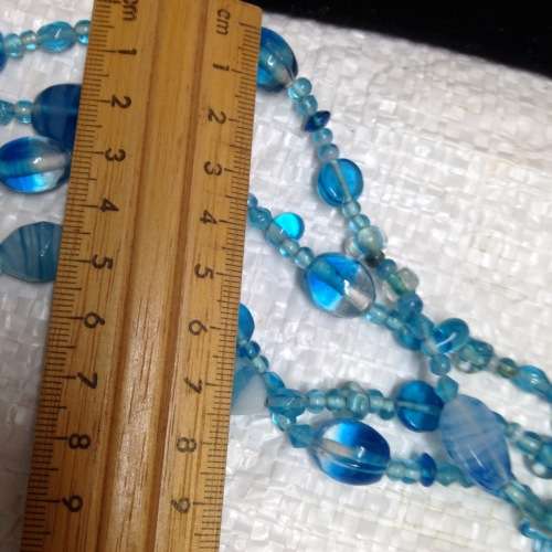 Bib NECKLACE ITALIAN 4 strands Lampwork GLASS BEADS LOOK At My BUY NOW LISTINGS NO WAITING