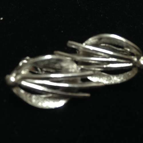 EARRINGS Vintage 1960`s Silver tone