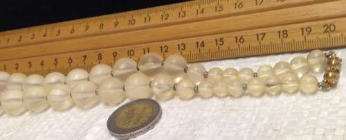 Necklace 1950s Clear Bubble Lucite Beads LOOK At My BUY NOW items NO WAITING