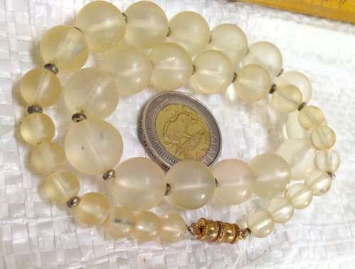Necklace 1950s Clear Bubble Lucite Beads LOOK At My BUY NOW items NO WAITING