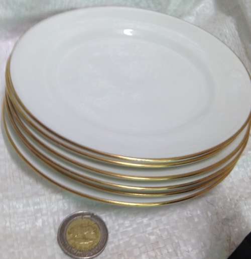 12 items  white Saucers+ Side Plates make`New Chelsea`*CRAZING*LOOK At My BUY NOW items NO WAIT