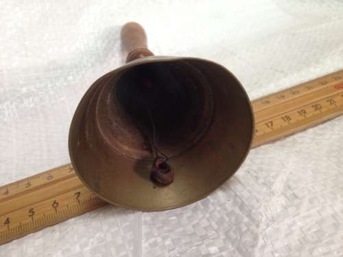 Brass bell wood handle+ 2 Serviette rings LOOK At My BUY NOW LISTINGS NO WAITING