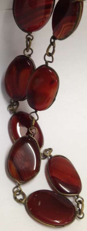NECKLACE AGATE-12 Genuine Semi Precious Gem Stoneones