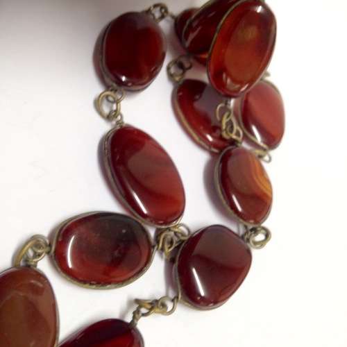 NECKLACE AGATE-12 Genuine Semi Precious Gem Stoneones