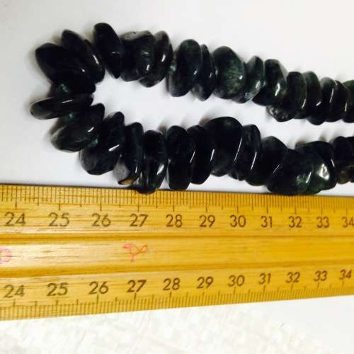 81 MOSS AGATE GEMSTONEs-beaded knots betweeenTranslucent mottled pattern EXQUISITE