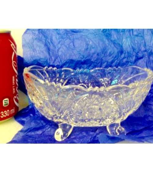 Vase Cut Glass Crystal Snail foot bowl