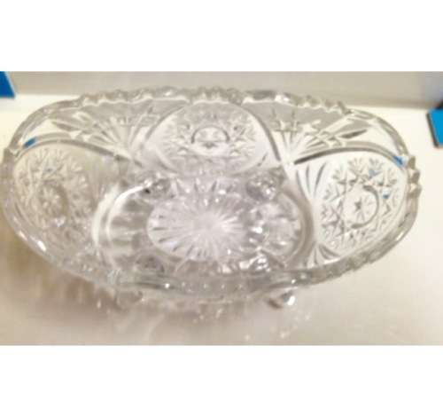 Vase Cut Glass Crystal Snail foot bowl