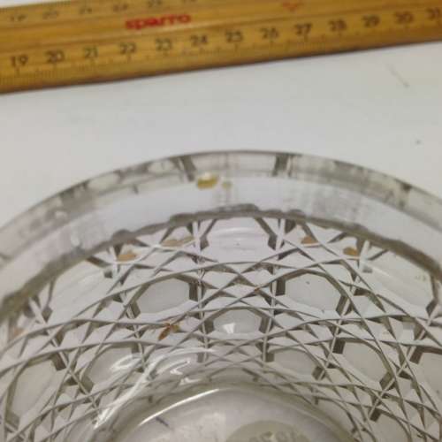 circa1930 Birmingham hallmarked SILVER lidHobnail Glass jar