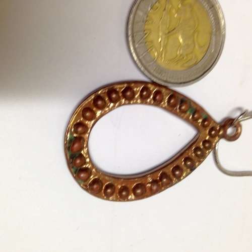 Necklace - Pendant crystals on chain gold tone metal LOOK At All My BUY NOW listings NO WAITING