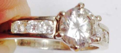 Rings stamped 925 NV 9 Sterling Nevada Silver mine size 9l clear stone big middle each side 3 small was listed for 1 299.00 on 24 May at 20 01 by ecnettle12 in East London ID 587451548
