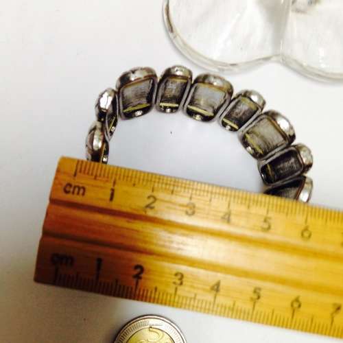 BANGLE STRETCH Links Metal Large ANIMAL PRINT Pattern