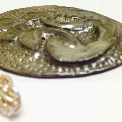 Necklace ARTs and CRAFTS ART NOUVEAU EXQUISITE-SILVER TONE METAL